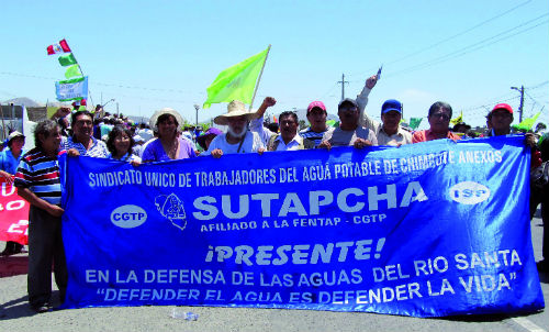 Labourstart Kampagne Wasser Peru